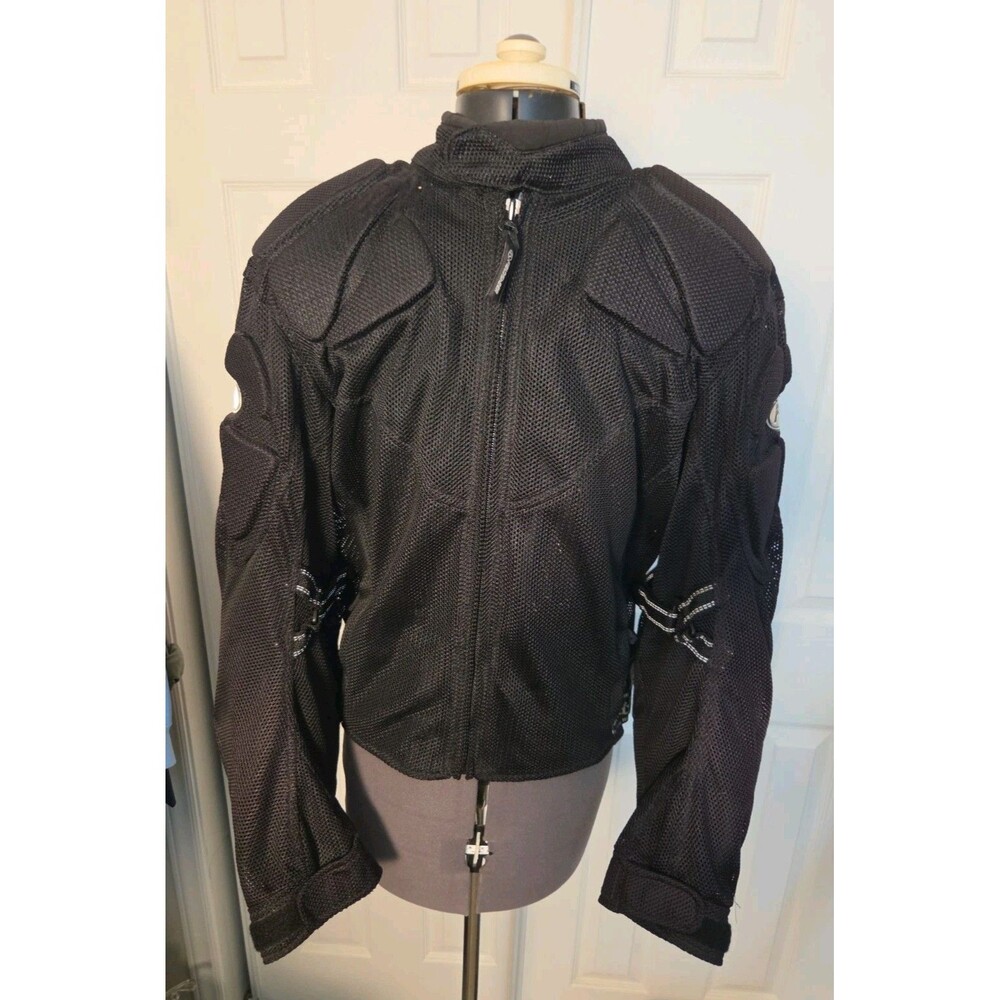 Men’s Black Fieldsheer Protector Padded  Motorcycle Jacket Mesh Breathable Large